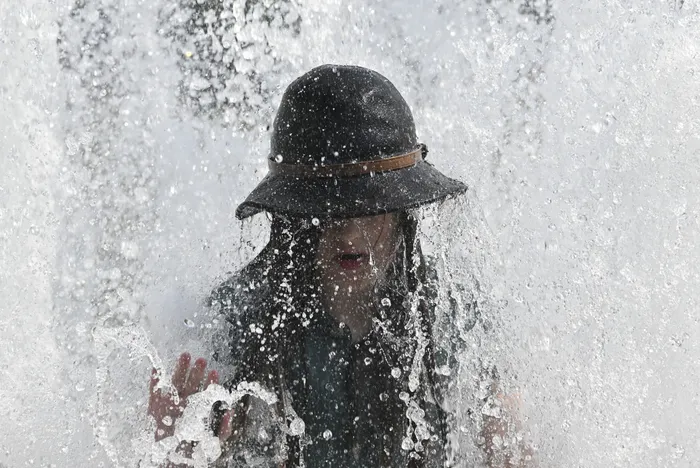 Berlín durante la ola de calor. · Foto: Halil Sagirkaya, Anadolu, AFP