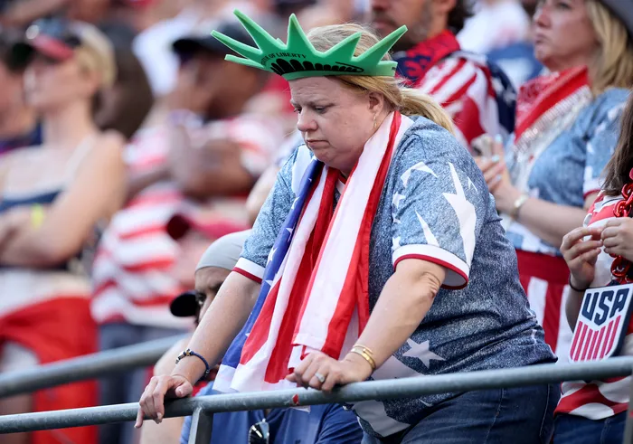 Hinchas de Estados Unidos, el 6 de julio, en Seattle. · Foto: Alex Grimm, AFP