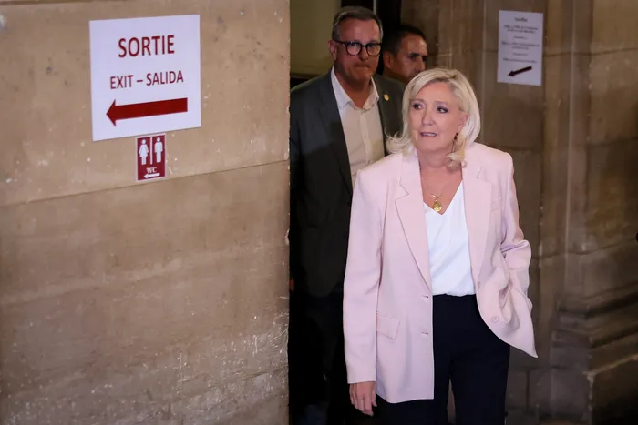 Marine Le Pen, el 7 de julio, en el Tribunal de Apelación de París. Foto: Kenzo Triboullard, AFP