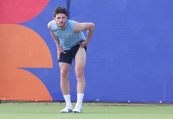 Declan Rice, de Inglaterra, durante un entrenamiento, el 10 de julio en las instalaciones de entrenamiento del Inter Miami en Florida. · Foto: Richard Pelham/ Getty Images/ AFP