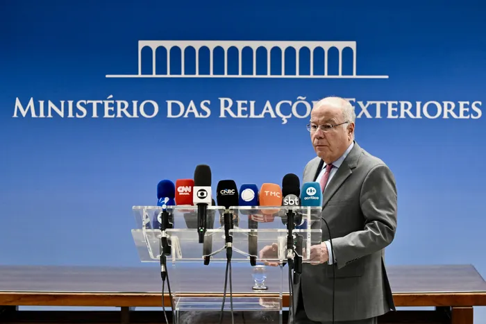 Mauro Viera, canciller de Brasil, el 15 de julio, en el Palacio Itamaraty, en Brasilia. · Foto: Evaristo Sa, AFP