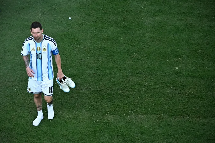 Lionel Messi, luego de la derrota frente a España por la final de la Copa del Mundo, el 19 de julio, en New Jersey. · Foto: Jewel Samad / AFP