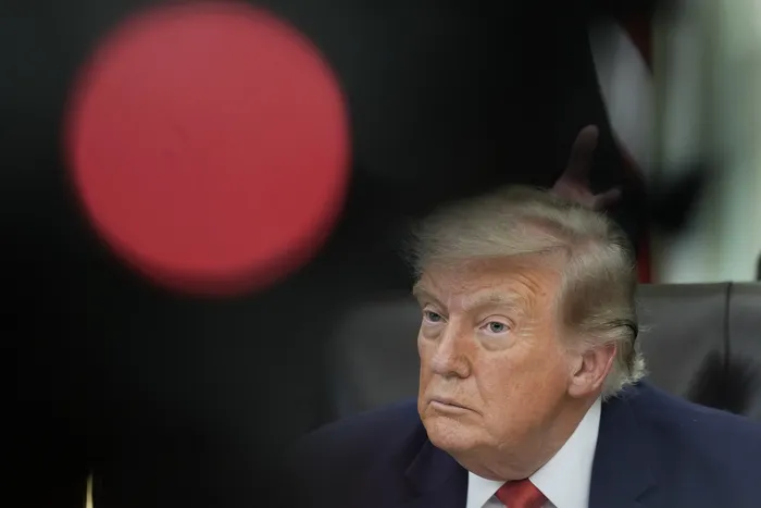 Donald Trump, el 29 de julio, en el Salón Oval de la Casa Blanca. Foto: Ken Cedeno, AFP