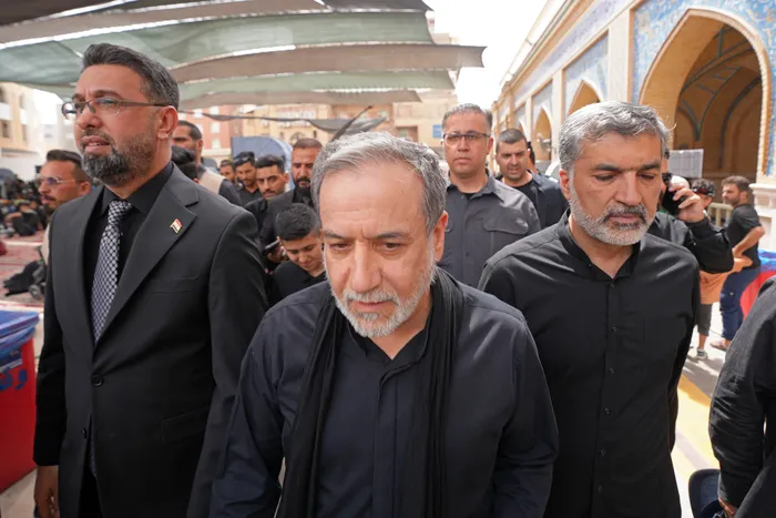 El ministro iraní de Asuntos Exteriores, Abbas Araghchi, el 3 de agosto, en Najaf, Irak. Foto: Qassem Al-Kaabi, AFP