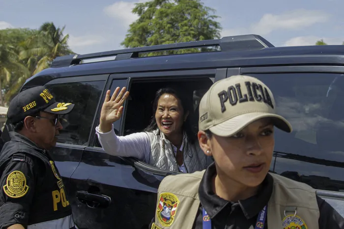 Keiko Fujimori, el 3 de agosto, en el departamento de Piura en Perú. · Foto: Ralph Zapata, AFP