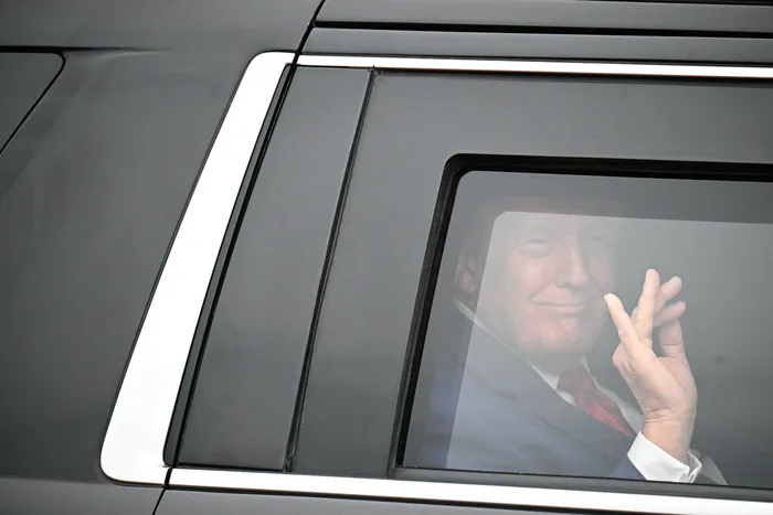 Donald Trump en Ohio el 11 de agosto. · Foto: Jim Waston, AFP