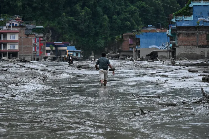 Devighat, distrito de Nuwakot, Nepal, el 26 de agosto. · Foto: Prakash Mathema / AFP