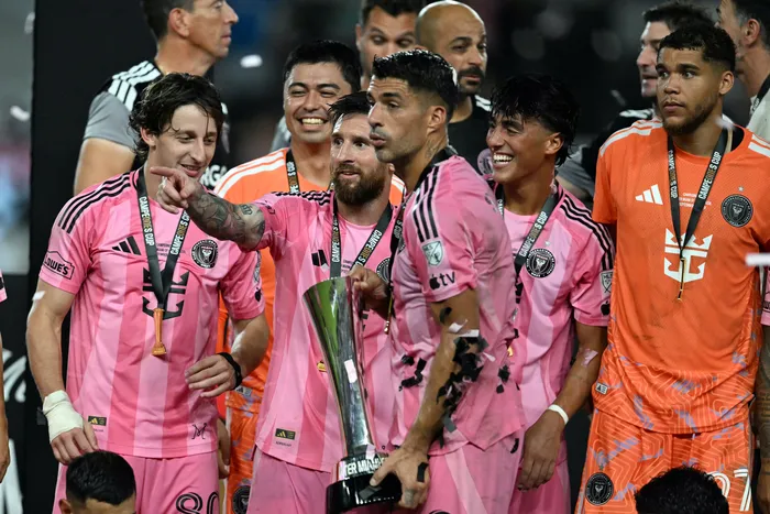 Lionel Messi y Luis Suárez, en el Nu Stadium de Miami, Florida, el 16 de setiembre. · Foto: Chandan Khanna, AFP