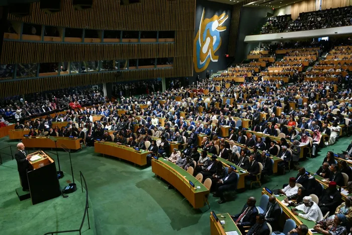 Luiz Inácio Lula da Silva durante la 81ª Asamblea General de las Naciones Unidas, el 22 de setiembre, en la sede de la ONU en Nueva York. · Foto: Angela Weiss, AFP