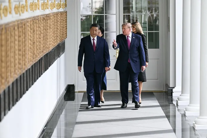 Xi Jinping y  Donald Trump, el 24 de setiembre, en la Casa Blanca. · Foto: Brendan Smialowski, AFP