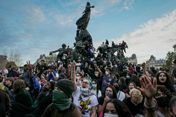 Movilización estudiantil, el 6 de cotubre, en Paris. Foto: Dimitar Dilkoff, AFP