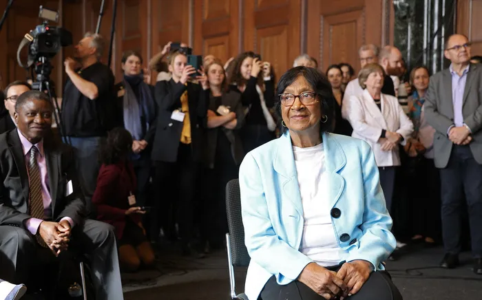 Navi Pillay, el 9 de octubre, en la sala 600 del Palacio de Justicia de Núremberg. · Foto: Frank Boxler, AFP