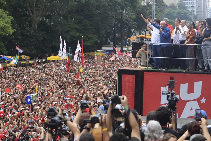 Luiz Inácio Lula da Silva, el 11 de octubre, en San Pablo. Foto: Miguel Schincariol, AFP