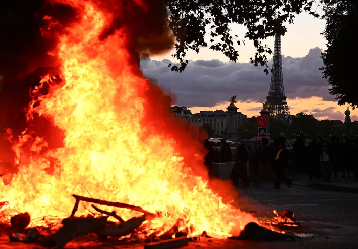 Movilización contra alto costo de vida, el 17 de octubre, en París. Foto: Guillaume Saligot, AFP