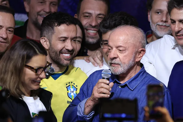 Luiz Inácio Lula da Silva, el 25 de octubre, en San Pablo. · Foto: Miguel Schincariol, AFP