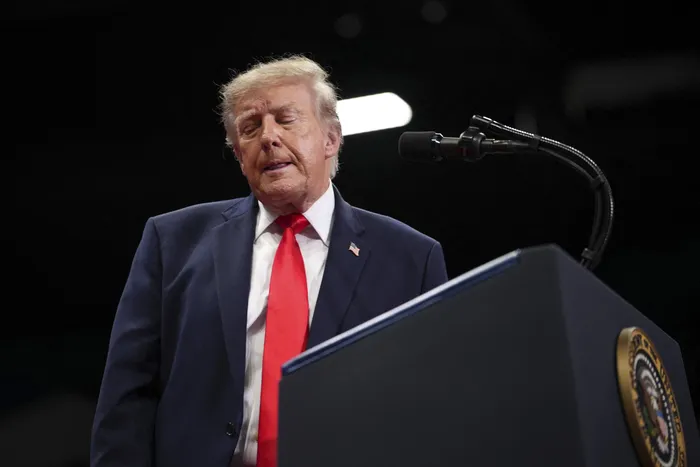 Donald Trump, durante un acto de campaña en el Ocean Center Arena, en Daytona Beach, Florida. Foto: Andrew Harnik, Getty Images, AFP · Foto: Andrew Harnik, Getty Images, AFP