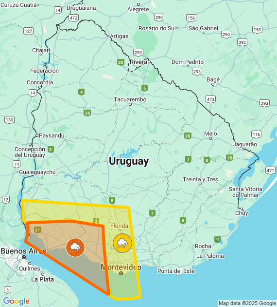 Alerta Inumet 17/4 17.18