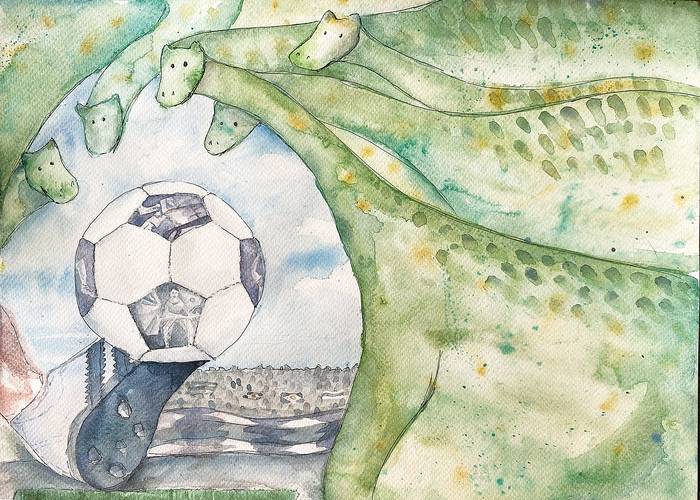 Foto principal del artículo 'Aquel gol' · Ilustración: Luciana Peinado