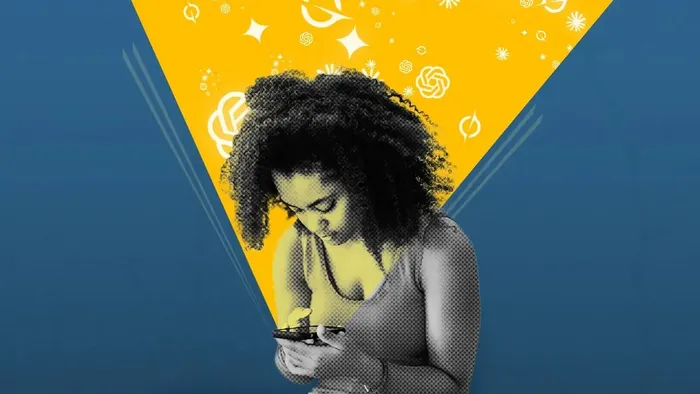 Foto principal del artículo 'Chatbots incitan a las mujeres a consultar fuentes de desinformación sobre el aborto' · Ilustración: James Battershill, openDemocracy