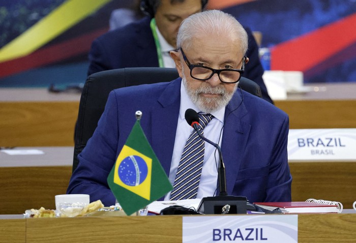 Luiz Inácio Lula da Silva, presidente de Brasil, el 19 de noviembre, durante la tercera sesión de la Reunión de Líderes del G20 en Rio de Janeiro. · Foto: Ludovic Marin, AFP