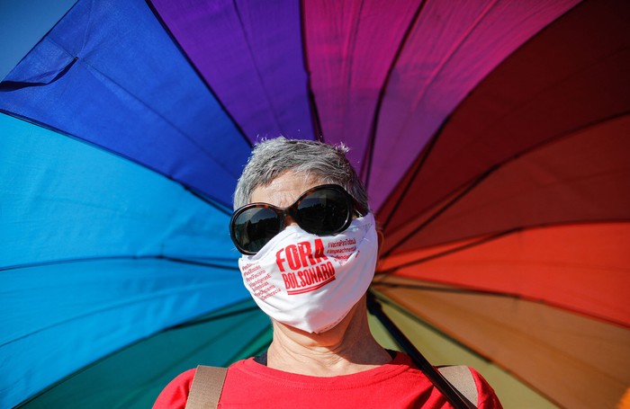 Manifestación en Brasilia, el 3 de julio de 2021. · Foto: Sergio Lima, AFP