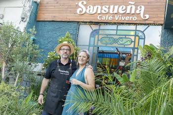 Rafael Rivera y Laura Recalde, de Sansueña Café Vivero. · Foto: Rodrigo Viera Amaral