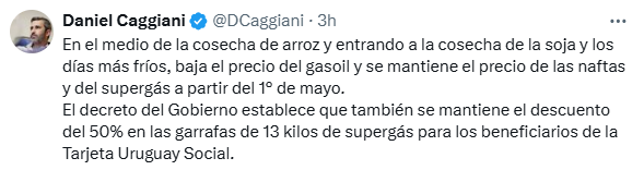 Caggiani sobre combustibles