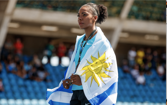 Deborah Rodríguez, el 11 de mayo, en Niterói, Brasil. · Foto: AtletismoCAU / Oscar Muñoz Badilla