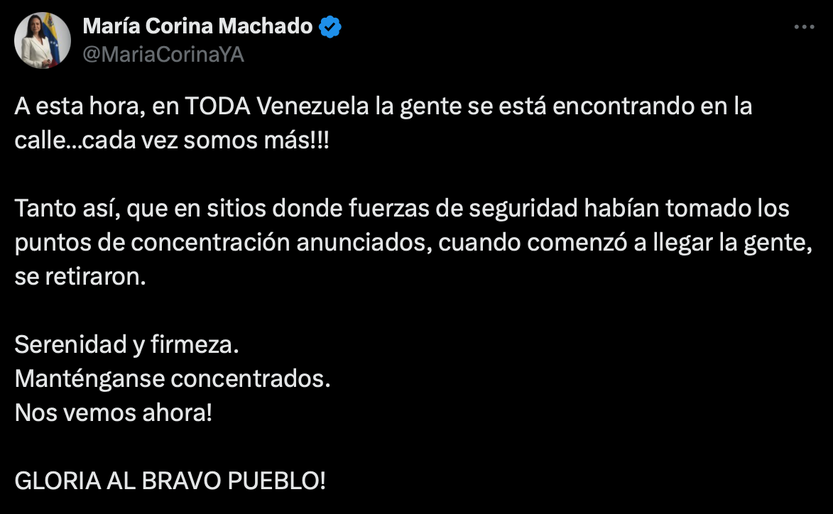 maria corina machado 09/01