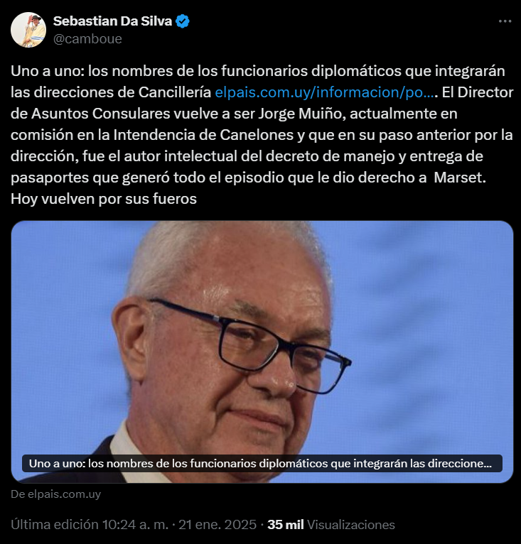 da silva tuit desinfo cancilleria