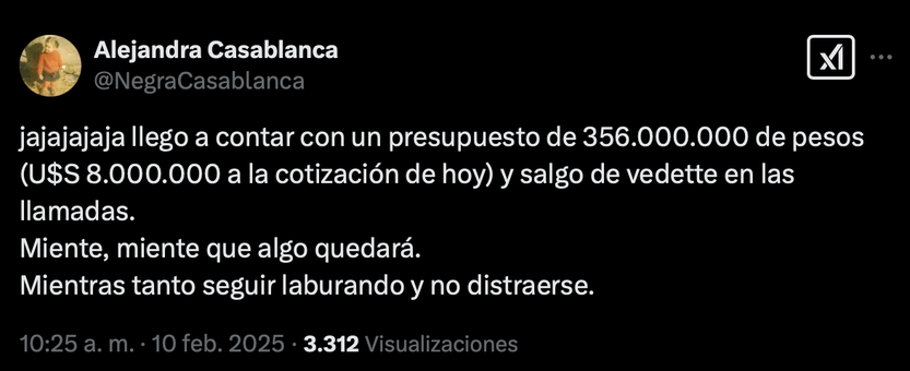 tweet Alejandra Casablanca