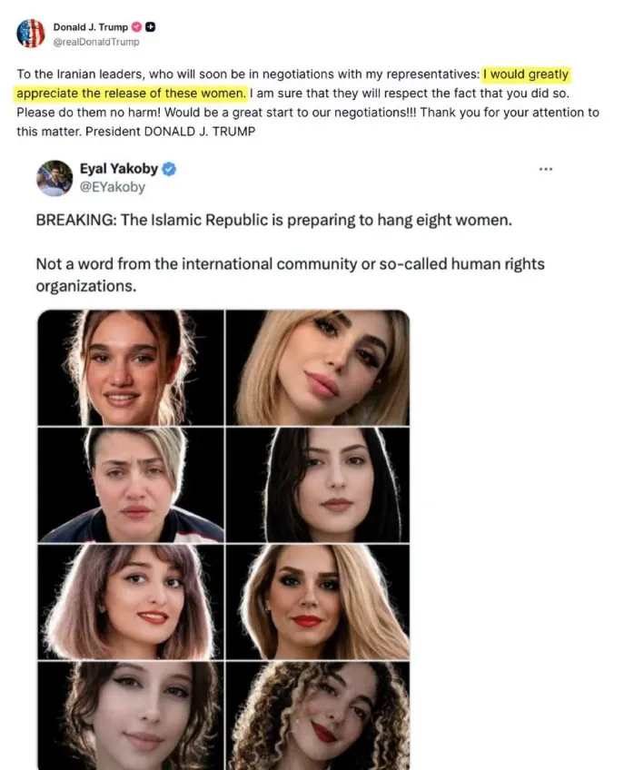 trump 8 mujeres iranies