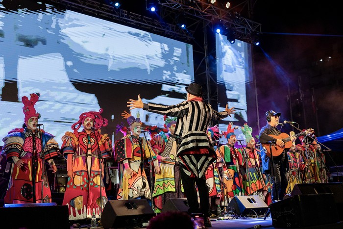 Agarrate Catalina y León Gieco. · Foto: Rodrigo Viera Amaral