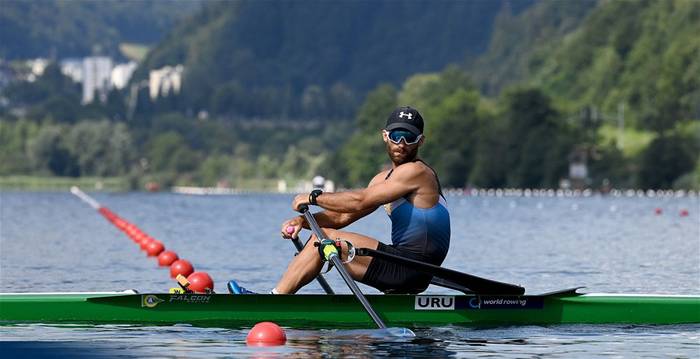 Bruno Cetraro, en la Copa del Mundo de Remo, en Lucerna, Suiza (archivo, julio de 2022). Foto: World Rowing.