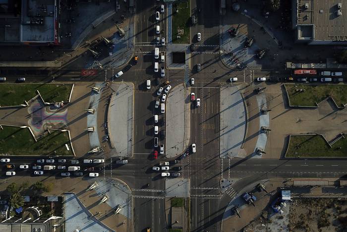 Vista aérea de la comuna Estación Central de Santiago, el 10 de junio de 2021. · Foto: Javier Torres, AFP