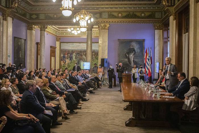 Presentación de la agenda 2022 de la Comisión de Futuros, este miércoles, en el Palacio Legislativo. · Foto: Ernesto Ryan