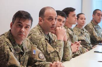 Durante el lanzamiento de Ciber UY, el 20 de agosto, en la Torre de Antel. · Foto: Presidencia de Uruguay, sin datos de autor