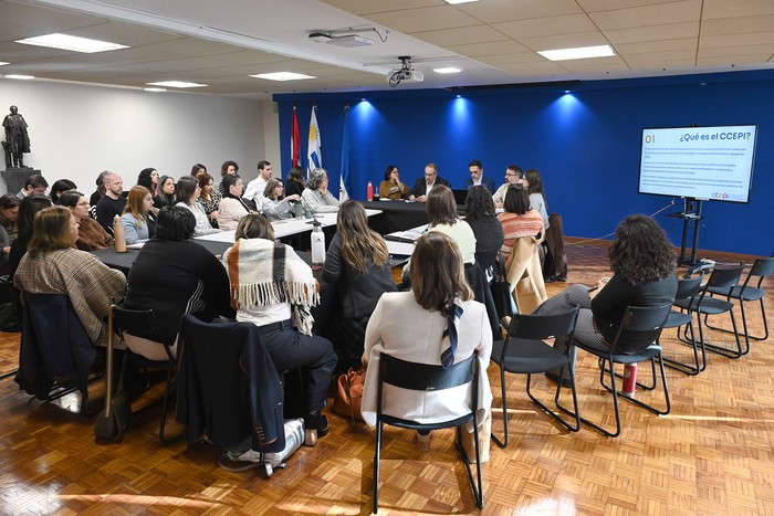 Compromiso con la primera infancia, el 23 de mayo, en la sala Alba Roballo del Ministerio de Educación y Cultura. Foto: Presidencia, s/d de autor, difusión