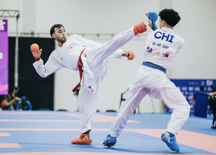 Bruno Ayphassorho, el 22 de agosto, en los Juegos Panamericanos júnior. Foto: COU, gentileza Lucía Pérez. Bruno Ayphassorho, el 22 de agosto, en los Juegos Panamericanos júnior. Foto: COU, gentileza Lucía Pérez.