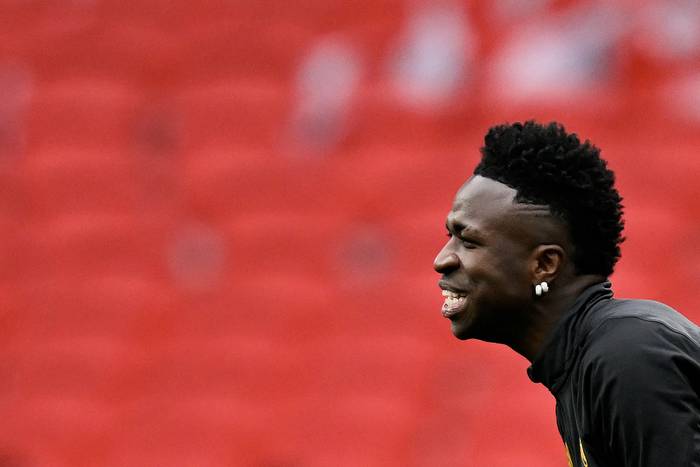 Vinicius Junior, del Real Madrid, durante un entrenamiento, el 31 de mayo, en el estadio de Wembley. · Foto: Ina Fassbender, AFP