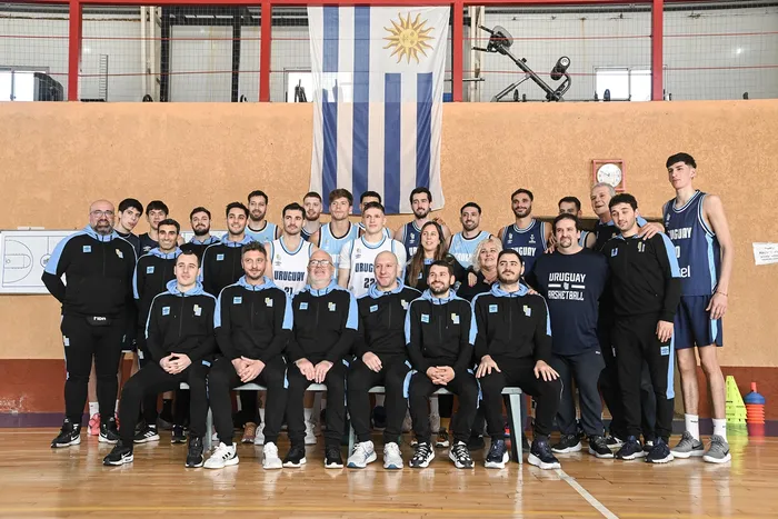 Selección uruguaya de básquetbol, en el gimnasio de Watson, en Montevideo (archivo, agosto de 2025). · Foto: Guillermo Legaria