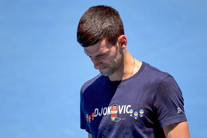 Novak Djokovic, el 12 de enero de 2022, en Melbourne, Australia. · Foto: William West, AFP