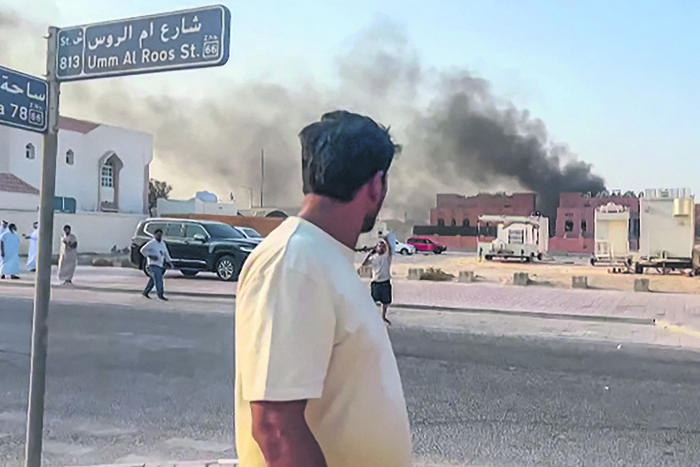 Explosiones en Doha, el 9 de setiembre, en Catar. Foto: captura de pantalla tomada de una grabación de AFPTV, Jacqueline Penny, AFP.
Foto: Menahen Kahana, AFP