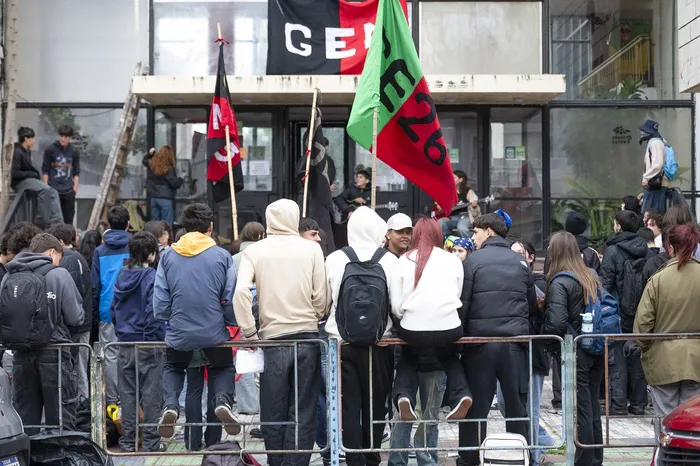 Concentración en el liceo Miranda. (Archivo, setiembre de 2025) · Foto: Alessandro Maradei
