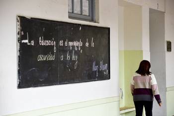 Liceo departamental de Minas (archivo, setiembre de 2020). · Foto: Fernando Morán