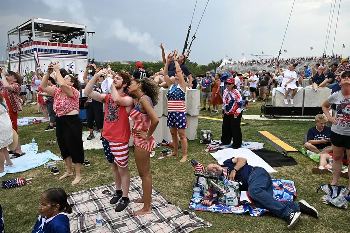 Celebración del 250 aniversario de Estados Unidos, el 4 de julio en el parque National Mall, en Washington. · Foto: Alex Wroblewski, AFP
