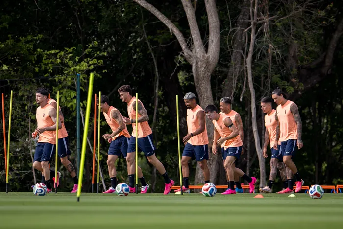 Entrenamiento de la selección de Uruguay, el 23 de junio. · Foto: Enzo Santos