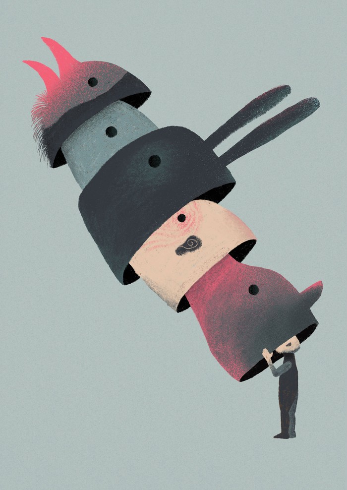 Foto principal del artículo 'Monumento doble' · Ilustración: Lautaro Hourcade