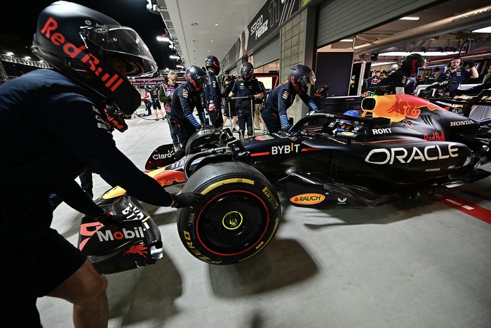 Max Verstappen, el 21 de noviembre, durante la segunda sesión de práctica para el Gran Premio de F1  
de Las Vegas. · Foto: Frederic J Brown, AFP