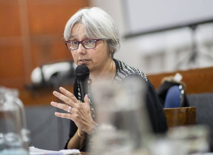 Andrea Díaz, durante una actividad en la facultad de Humanidades (archivo, marzo de 2020).